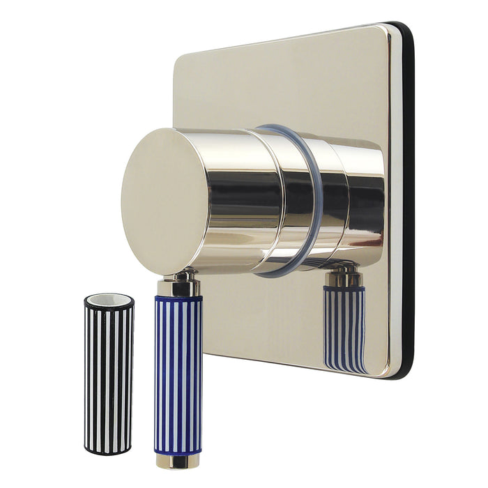 Kingston Sona KS4046KPS - Verona Single-Handle Six-Way Diverter Valve with Square Trim Kit, Polished Nickel