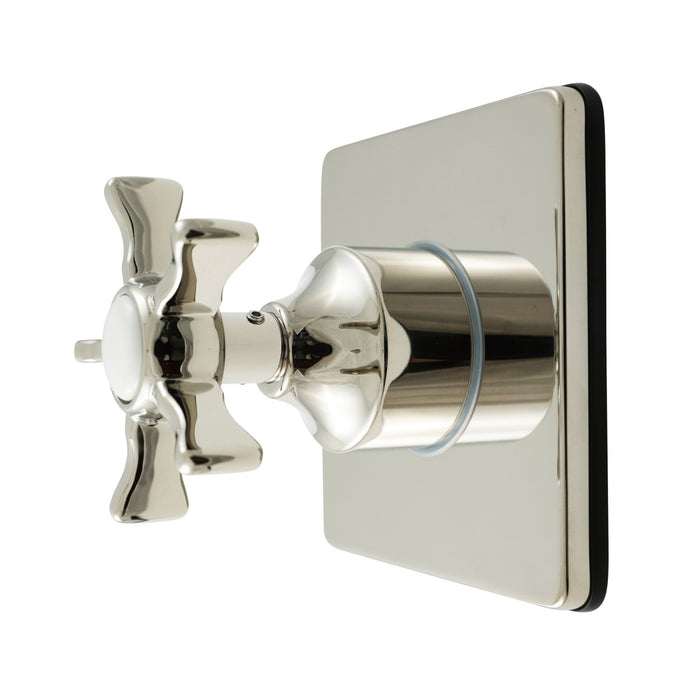 Kingston Tulare KS4046NX - Hamilton Single-Handle Six-Way Diverter Valve with Square Trim Kit, Polished Nickel