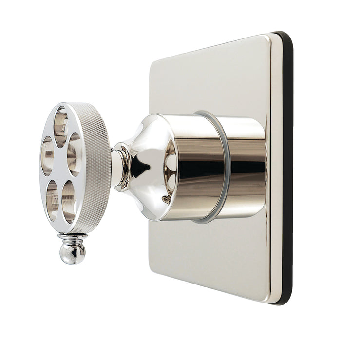 Kingston Sona KS4046RKZ - Wendell Single-Handle Six-Way Diverter Valve with Knurled Handle and Square Trim Kit, Polished Nickel