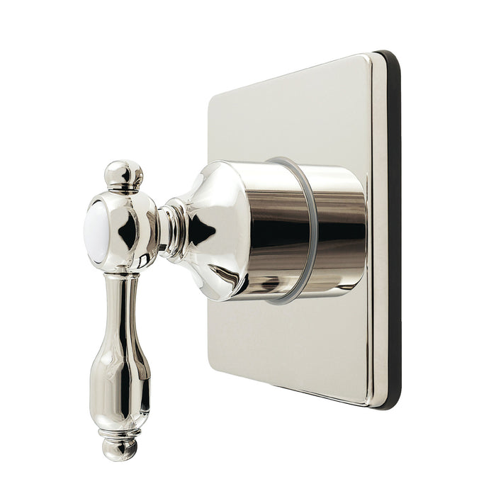 Kingston Heirloom KS4046TAL - Tudor Single-Handle Six-Way Diverter Valve with Square Trim Kit, Polished Nickel