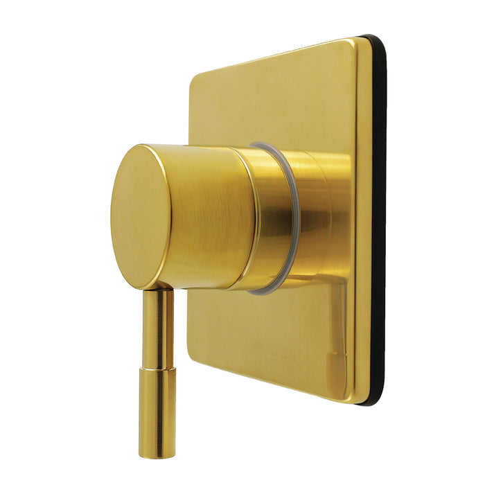 Kingston Sona KS4047DL - Concord Single-Handle Six-Way Diverter Valve with Square Trim Kit, Brushed Brass