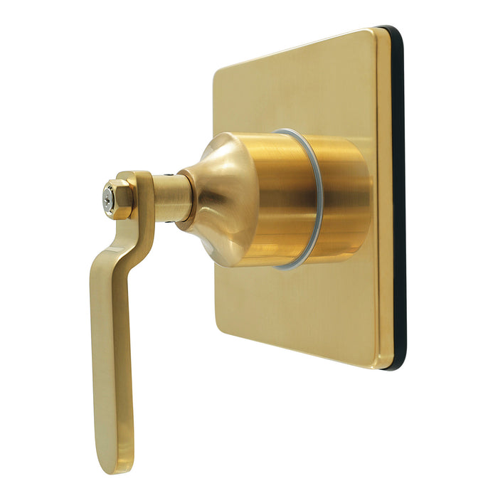 Kingston Sona KS4047KL - Whitaker Single-Handle Six-Way Diverter Valve with Square Trim Kit, Brushed Brass