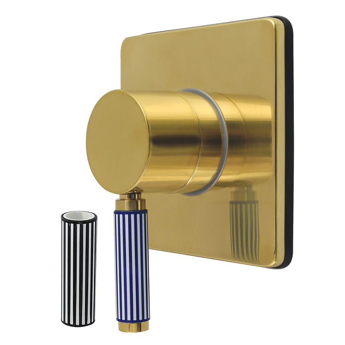 Kingston Sona KS4047KPS - Verona Single-Handle Six-Way Diverter Valve with Square Trim Kit, Brushed Brass