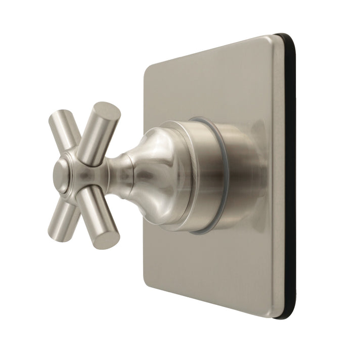 Kingston Tulare KS4048EX - Elinvar Single-Handle Six-Way Diverter Valve with Square Trim Kit, Brushed Nickel