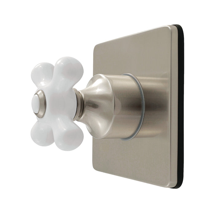 Kingston Heirloom KS4048PX - Restoration Single-Handle Six-Way Diverter Valve with Square Trim Kit, Brushed Nickel