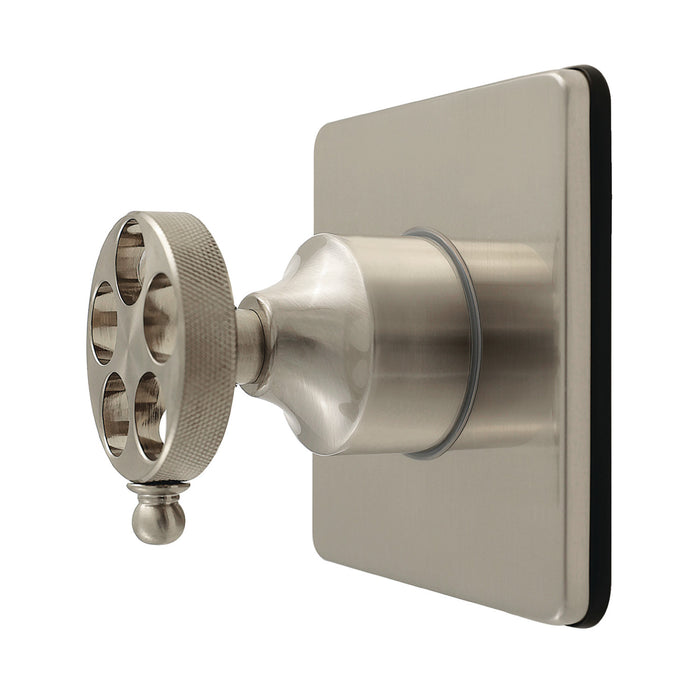 Kingston Sona KS4048RKZ - Wendell Single-Handle Six-Way Diverter Valve with Knurled Handle and Square Trim Kit, Brushed Nickel