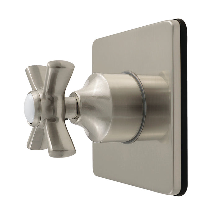 Kingston Tulare KS4048ZX - Millennium Single-Handle Six-Way Diverter Valve with Square Trim Kit, Brushed Nickel