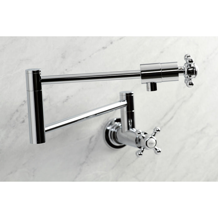 Metropolitan KS4101BX Two-Handle 1-Hole Wall Mount Pot Filler Faucet, Polished Chrome