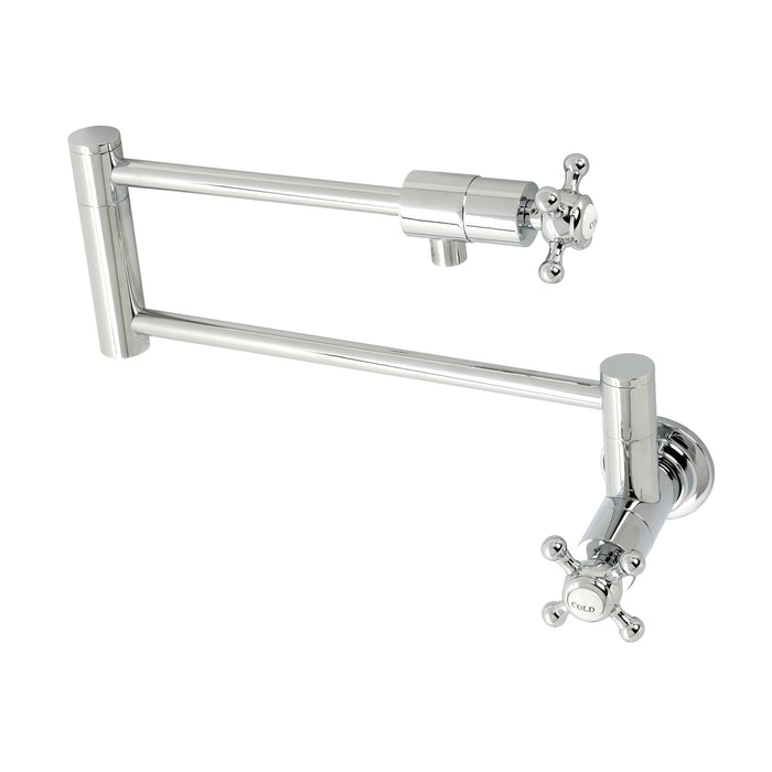 Metropolitan KS4101BX Two-Handle 1-Hole Wall Mount Pot Filler Faucet, Polished Chrome