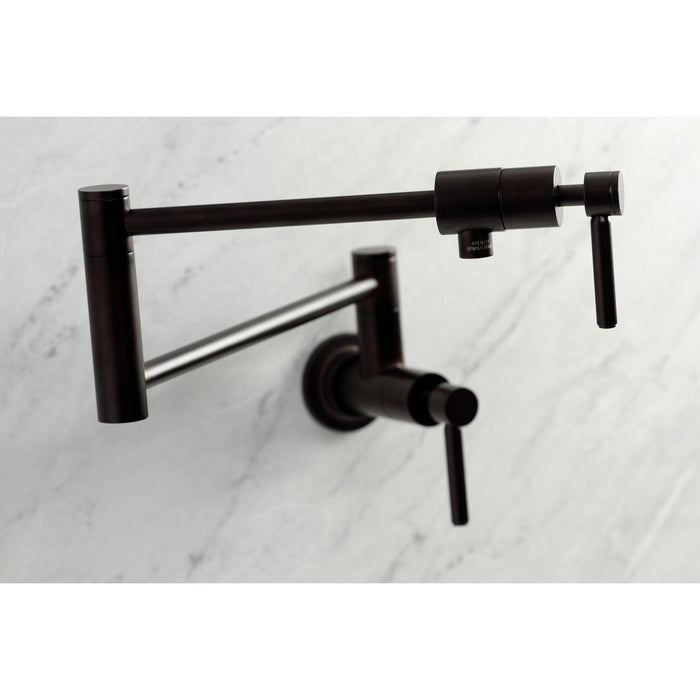 Kingston Sona KS4105DL - Concord Two-Handle 1-Hole Wall Mount Pot Filler Faucet, Oil Rubbed Bronze