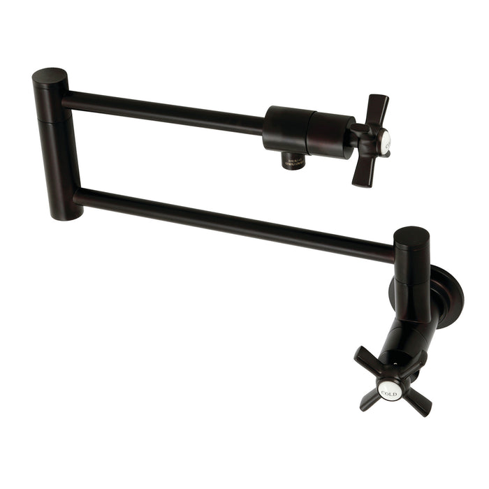 Millennium KS4105ZX Two-Handle 1-Hole Wall Mount Pot Filler Faucet, Oil Rubbed Bronze