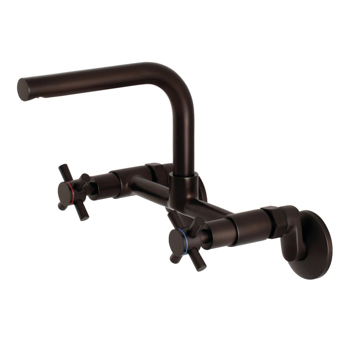 Kingston Sona KS412ORB - Concord Two-Handle 2-Hole Wall Mount Kitchen Faucet, Oil Rubbed Bronze