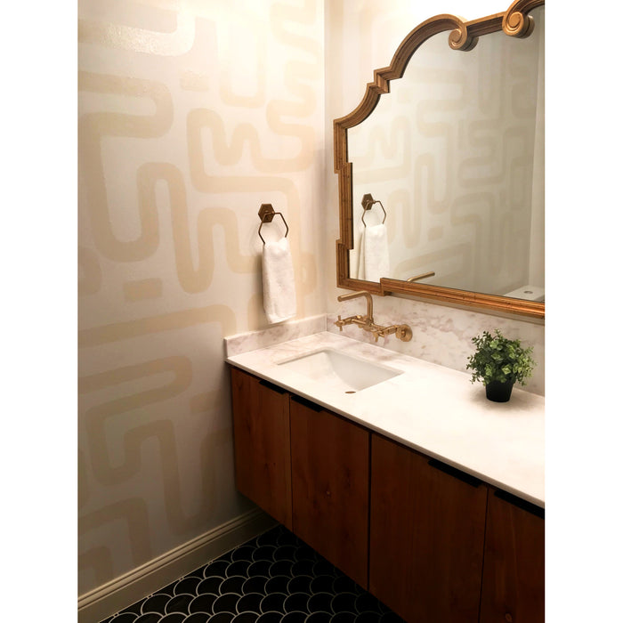 Kingston Sona KS412SB - Concord Two-Handle 2-Hole Wall Mount Kitchen Faucet, Brushed Brass