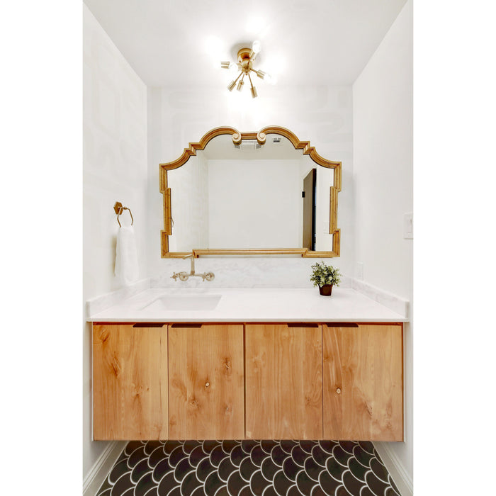 Kingston Sona KS412SB - Concord Two-Handle 2-Hole Wall Mount Kitchen Faucet, Brushed Brass