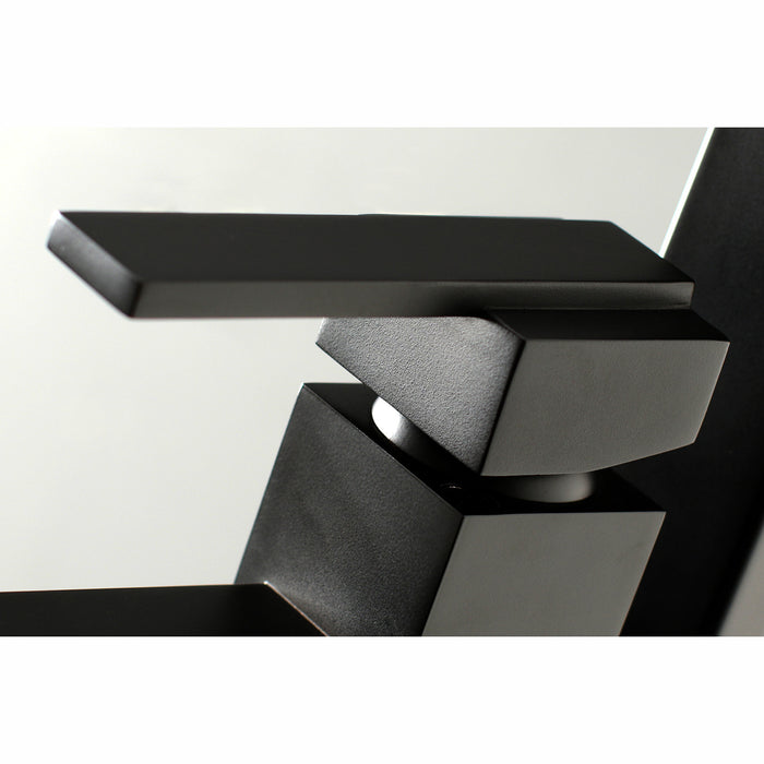 Kingston Sona KS4130QLL - Executive Single-Handle 1-Hole Freestanding Tub Faucet with Hand Shower, Matte Black