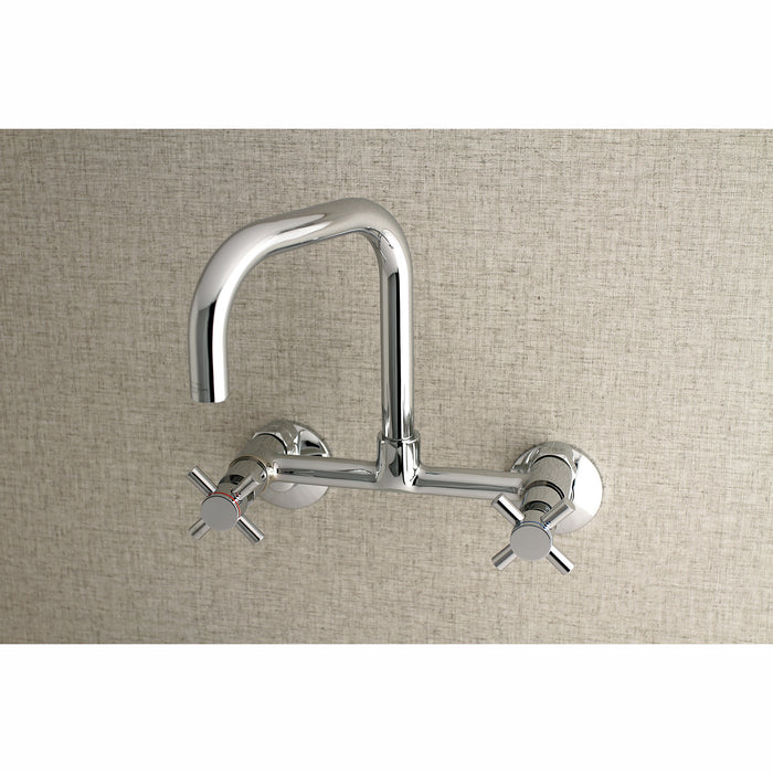 Kingston Sona KS413C - Concord Two-Handle 2-Hole Wall Mount Kitchen Faucet, Polished Chrome
