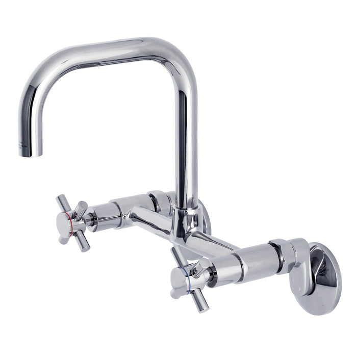 Kingston Sona KS413C - Concord Two-Handle 2-Hole Wall Mount Kitchen Faucet, Polished Chrome