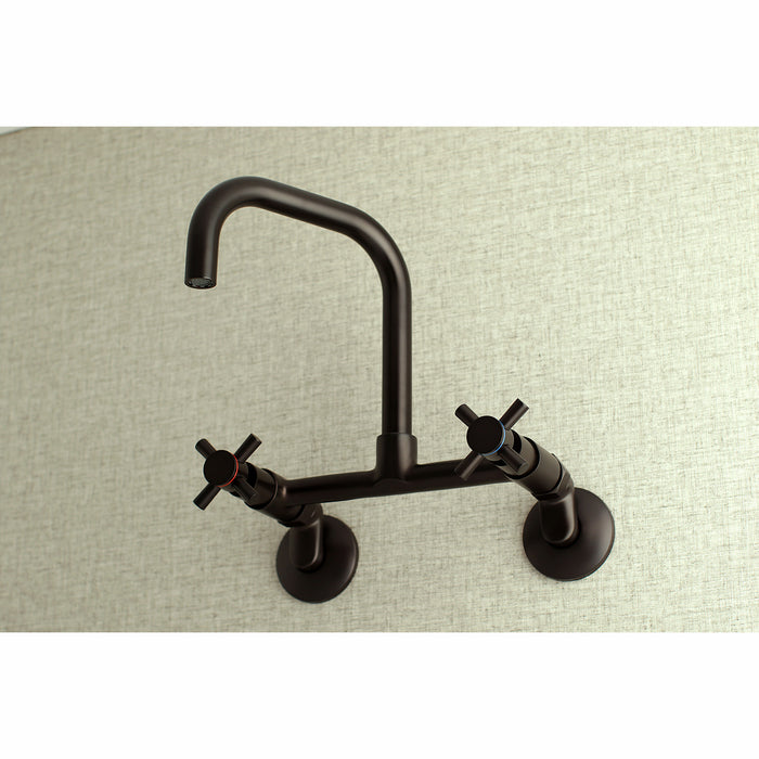 Kingston Sona KS413ORB - Concord Two-Handle 2-Hole Wall Mount Kitchen Faucet, Oil Rubbed Bronze