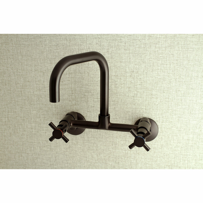 Kingston Sona KS413ORB - Concord Two-Handle 2-Hole Wall Mount Kitchen Faucet, Oil Rubbed Bronze