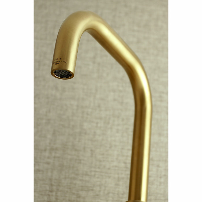 Concord KS413SB Double-Handle 2-Hole Wall-Mount Bridge Kitchen Faucet, Brushed Brass