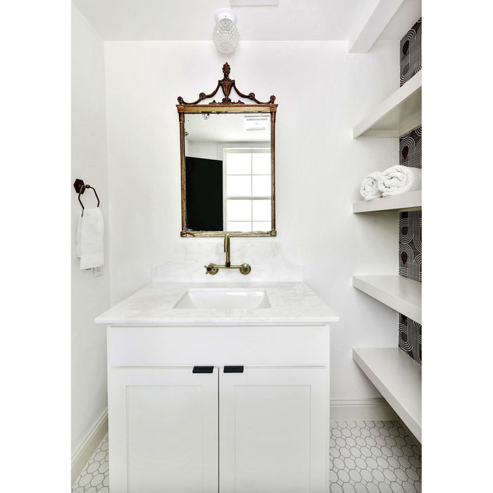 Kingston Sona KS413SB - Concord Two-Handle 2-Hole Wall Mount Kitchen Faucet, Brushed Brass