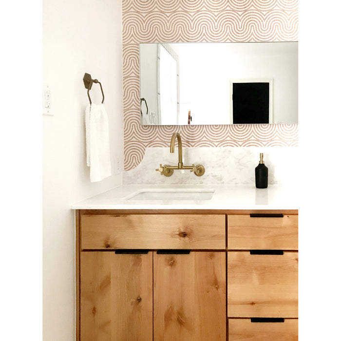 Kingston Sona KS414SB - Concord Two-Handle 2-Hole Wall Mount Kitchen Faucet, Brushed Brass
