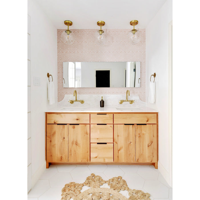 Kingston Sona KS414SB - Concord Two-Handle 2-Hole Wall Mount Kitchen Faucet, Brushed Brass
