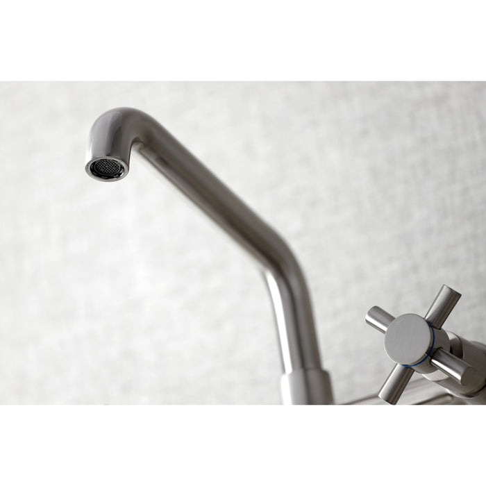 Kingston Sona KS423SN - Concord Two-Handle 2-Hole Wall Mount Kitchen Faucet, Brushed Nickel