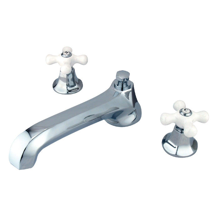 Kingston Tulare KS4301PX - Metropolitan Two-Handle 3-Hole Deck Mount Roman Tub Faucet, Polished Chrome