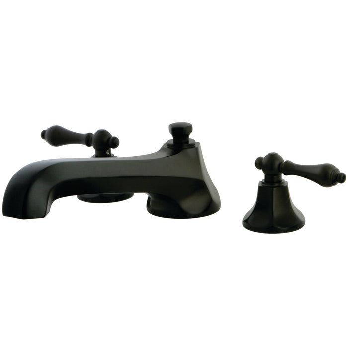 Kingston Tulare KS4305AL - Metropolitan Two-Handle 3-Hole Deck Mount Roman Tub Faucet, Oil Rubbed Bronze
