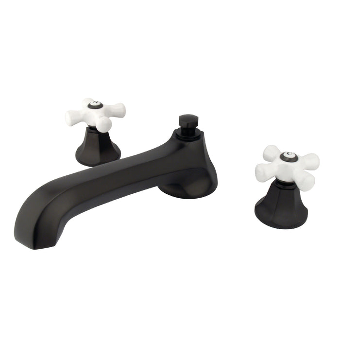 Kingston Tulare KS4305PX - Metropolitan Two-Handle 3-Hole Deck Mount Roman Tub Faucet, Oil Rubbed Bronze