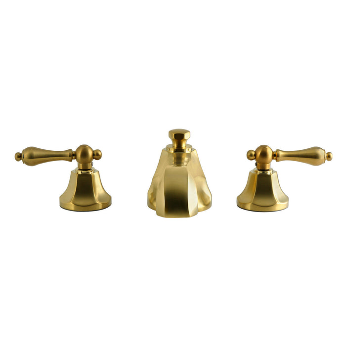 Kingston Tulare KS4307AL - Metropolitan Two-Handle 3-Hole Deck Mount Roman Tub Faucet, Brushed Brass