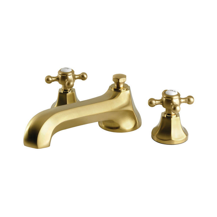 Kingston Tulare KS4307BX - Metropolitan Two-Handle 3-Hole Deck Mount Roman Tub Faucet, Brushed Brass