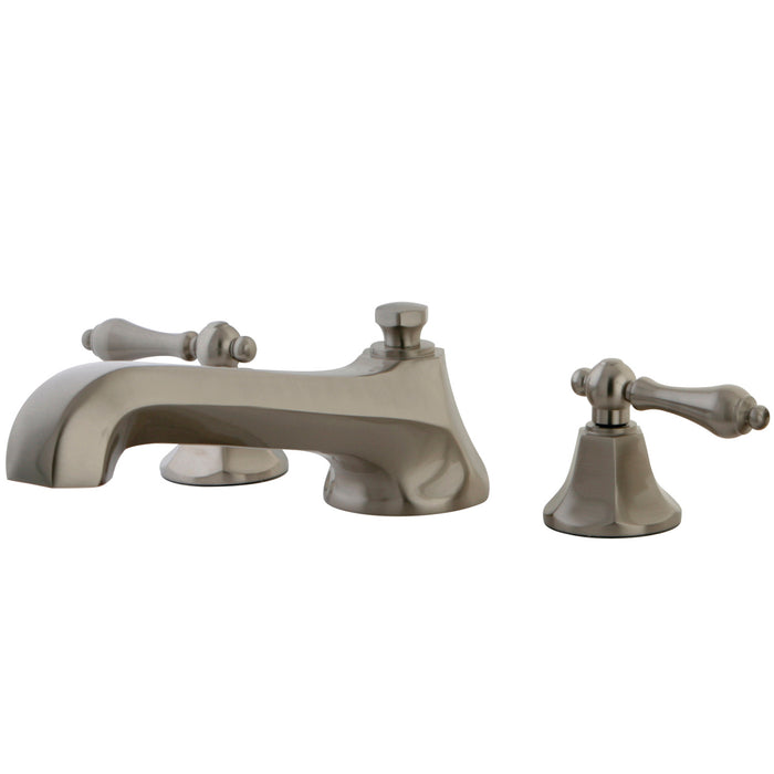 Kingston Tulare KS4308AL - Metropolitan Two-Handle 3-Hole Deck Mount Roman Tub Faucet, Brushed Nickel
