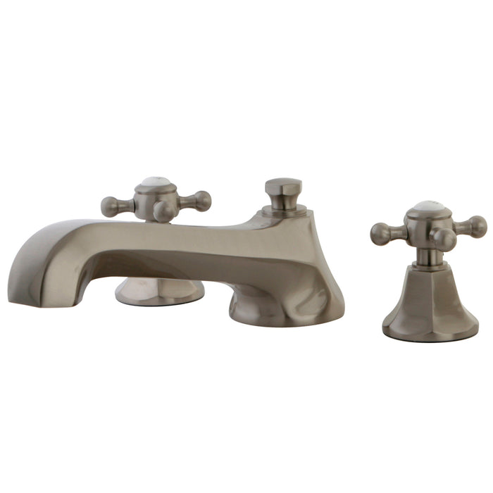 Kingston Tulare KS4308BX - Metropolitan Two-Handle 3-Hole Deck Mount Roman Tub Faucet, Brushed Nickel