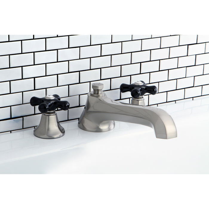 Kingston Tulare KS4308PKX - Duchess Two-Handle 3-Hole Deck Mount Roman Tub Faucet, Brushed Nickel