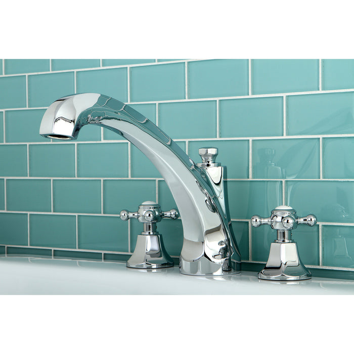Kingston Heirloom KS4321BX - Metropolitan Two-Handle 3-Hole Deck Mount Roman Tub Faucet, Polished Chrome