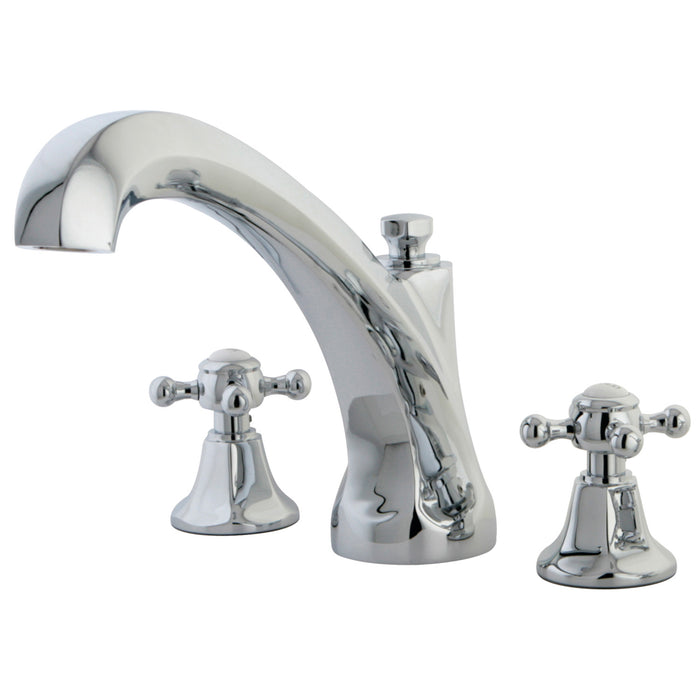 Kingston Heirloom KS4321BX - Metropolitan Two-Handle 3-Hole Deck Mount Roman Tub Faucet, Polished Chrome