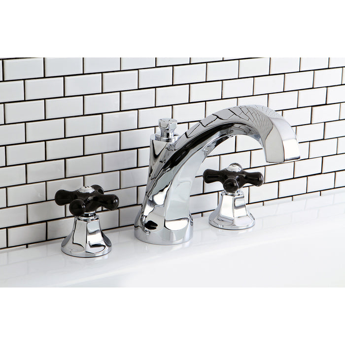 Kingston Tulare KS4321PKX - Duchess Two-Handle 3-Hole Deck Mount Roman Tub Faucet, Polished Chrome