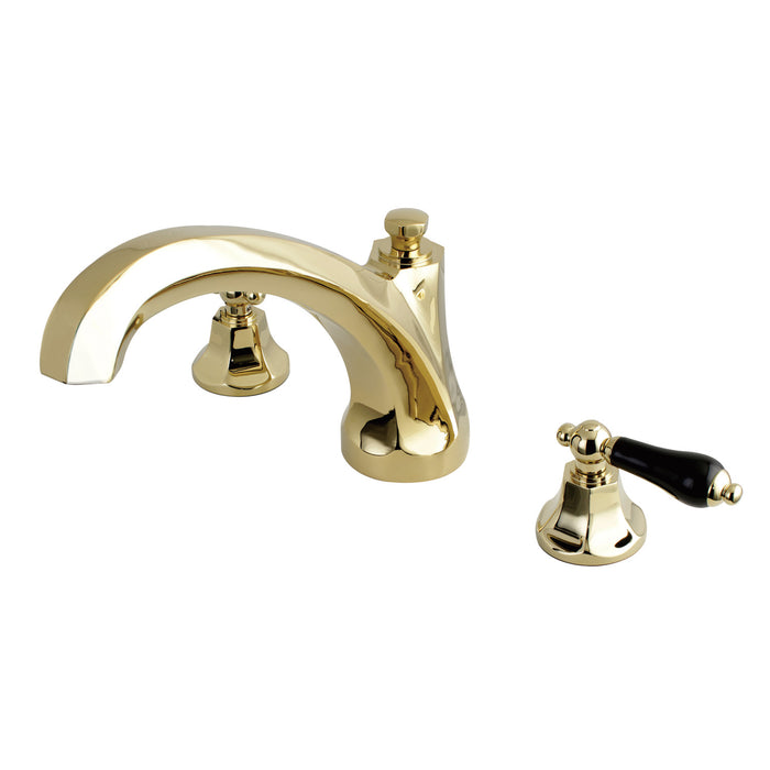 Kingston Heirloom KS4322PKL - Duchess Two-Handle 3-Hole Deck Mount Roman Tub Faucet, Polished Brass
