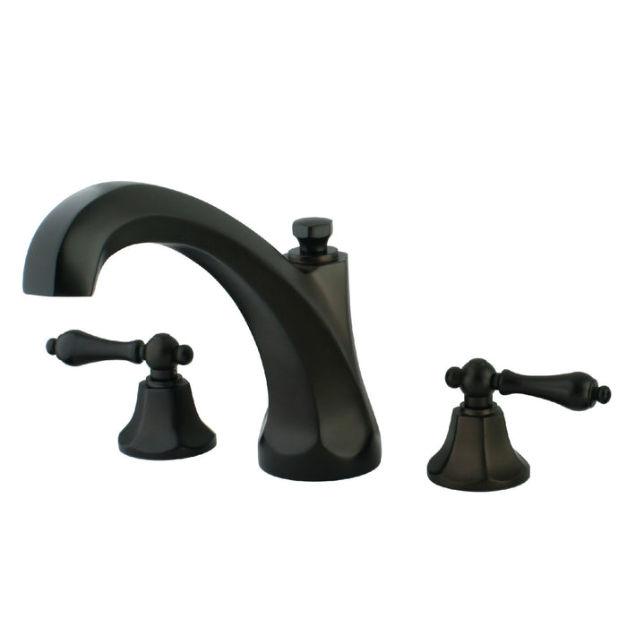 Kingston Tulare KS4325AL - Metropolitan Two-Handle 3-Hole Deck Mount Roman Tub Faucet, Oil Rubbed Bronze