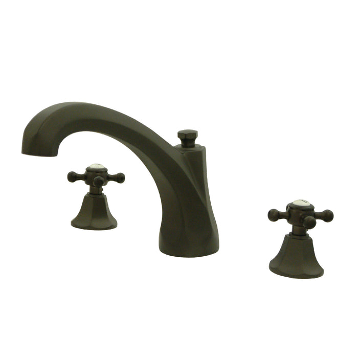 Kingston Heirloom KS4325BX - Metropolitan Two-Handle 3-Hole Deck Mount Roman Tub Faucet, Oil Rubbed Bronze