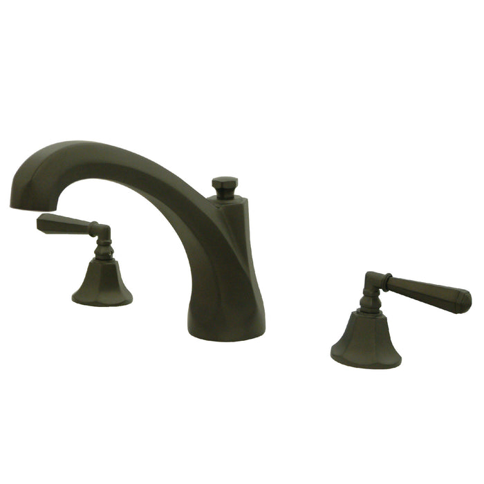 Kingston Tulare KS4325HL - Metropolitan Two-Handle 3-Hole Deck Mount Roman Tub Faucet, Oil Rubbed Bronze
