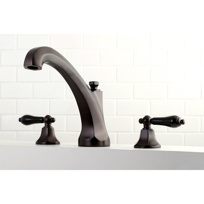 Kingston Heirloom KS4325PKL - Duchess Two-Handle 3-Hole Deck Mount Roman Tub Faucet, Oil Rubbed Bronze