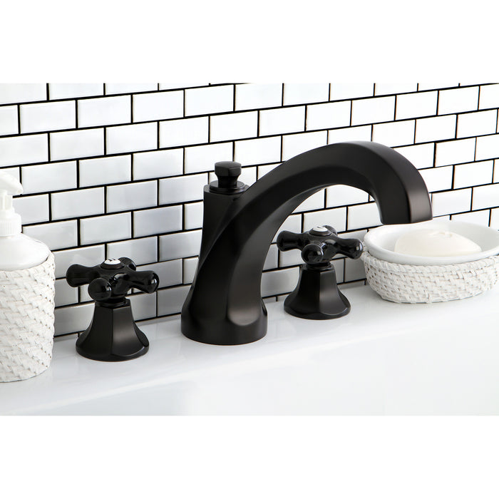 Kingston Tulare KS4325PKX - Duchess Two-Handle 3-Hole Deck Mount Roman Tub Faucet, Oil Rubbed Bronze
