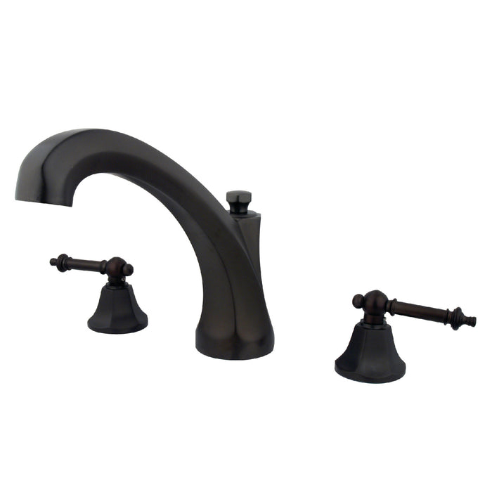 Kingston Heirloom KS4325TL - Metropolitan Two-Handle 3-Hole Deck Mount Roman Tub Faucet, Oil Rubbed Bronze