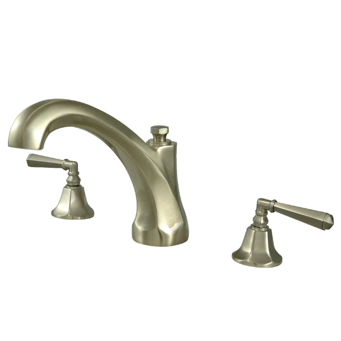 Kingston Tulare KS4328HL - Metropolitan Two-Handle 3-Hole Deck Mount Roman Tub Faucet, Brushed Nickel