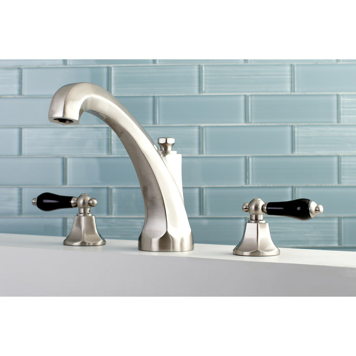 Kingston Heirloom KS4328PKL - Duchess Two-Handle 3-Hole Deck Mount Roman Tub Faucet, Brushed Nickel
