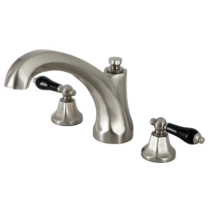 Kingston Heirloom KS4328PKL - Duchess Two-Handle 3-Hole Deck Mount Roman Tub Faucet, Brushed Nickel
