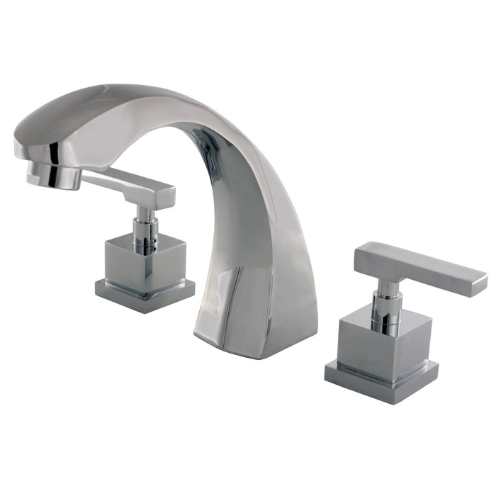 Kingston Sona KS4361QLL - Executive Two-Handle 3-Hole Deck Mount Roman Tub Faucet, Polished Chrome
